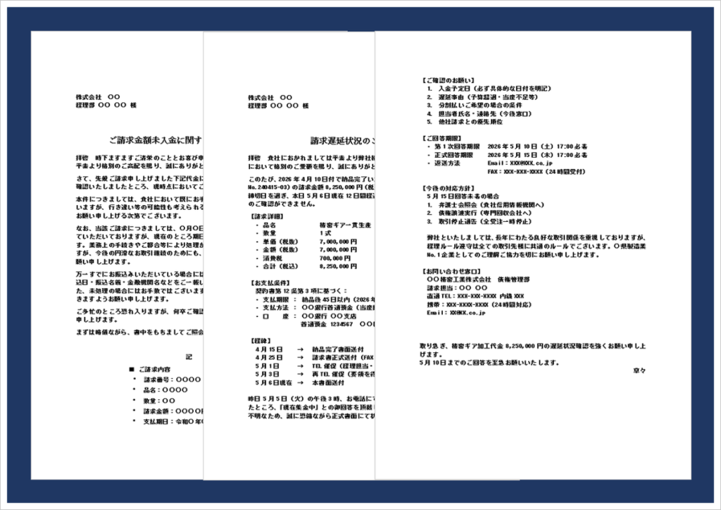 代金未払い確認のお願いテンプレート｜入金確認・督促文の例文（Word対応）